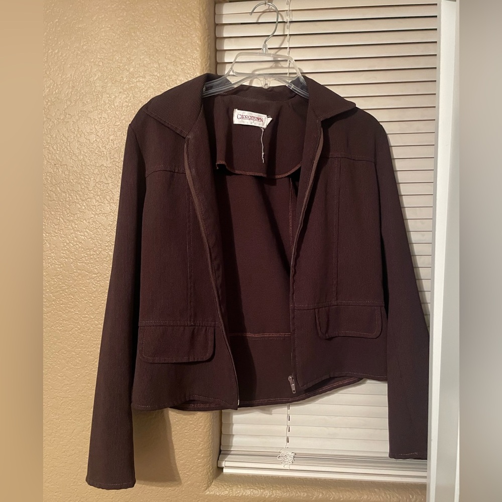 Brown Zip Up Jacket